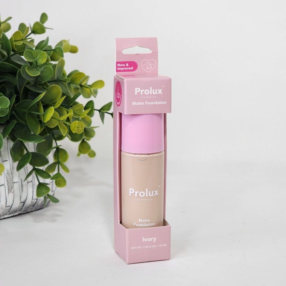 Prolux Cosmetics Matte Foundation Ivory Shade - 1.35 fl oz / 40 mL - New